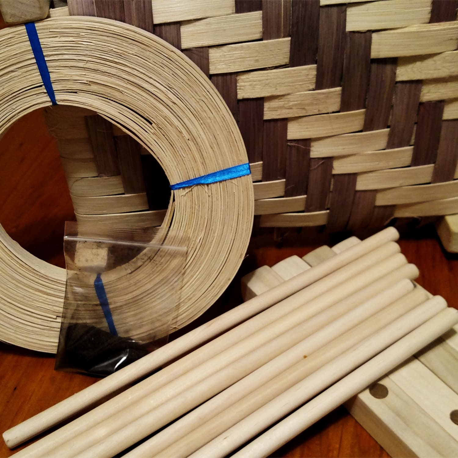 Furniture Kit Caned stool with supplies to make your own
