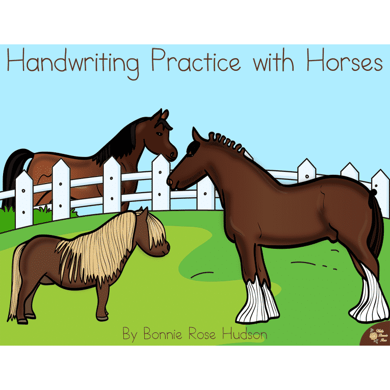 Handwriting Practice with Horses Cover for WBR