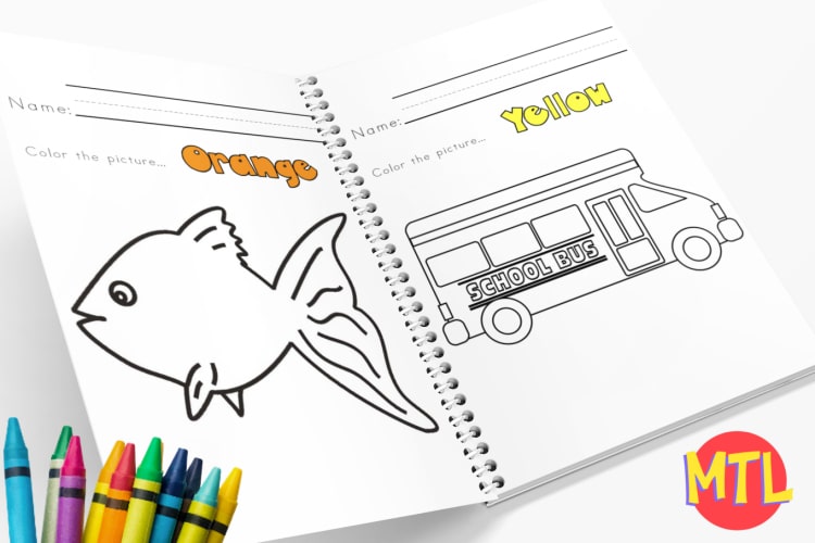 zz 21 Preschool Art Coloring Book - Color words a