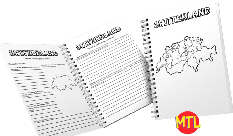 zy441 switzerland 5 themes of geography notebooking country e